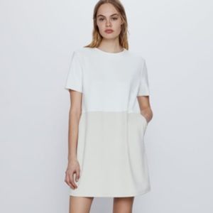 New w/tag Zara Faux Suede Cream Dress size XL